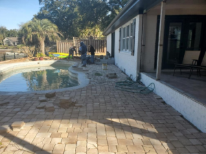 Steve & Mary of Myrtle Beach Hired Us To Design This Paver Pool Deck